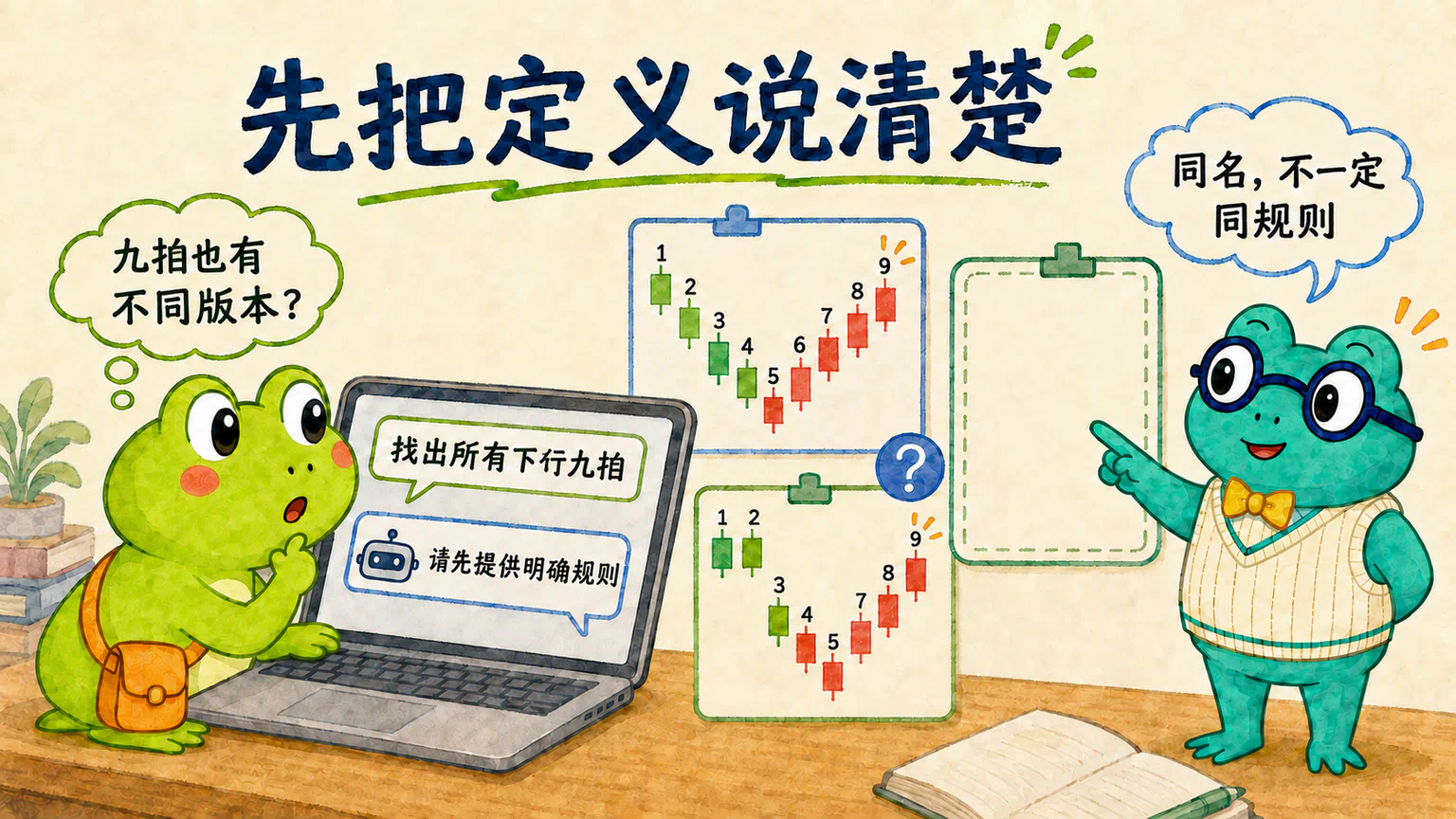 同样叫九拍,也可能采用不同规则,所以要先把定义说清楚。