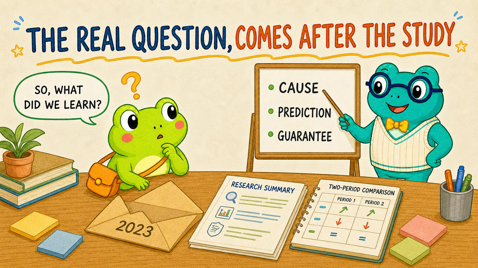 The 2023 envelope is open, and Hoppy looks at the completed research summary and asks what the study actually achieved.