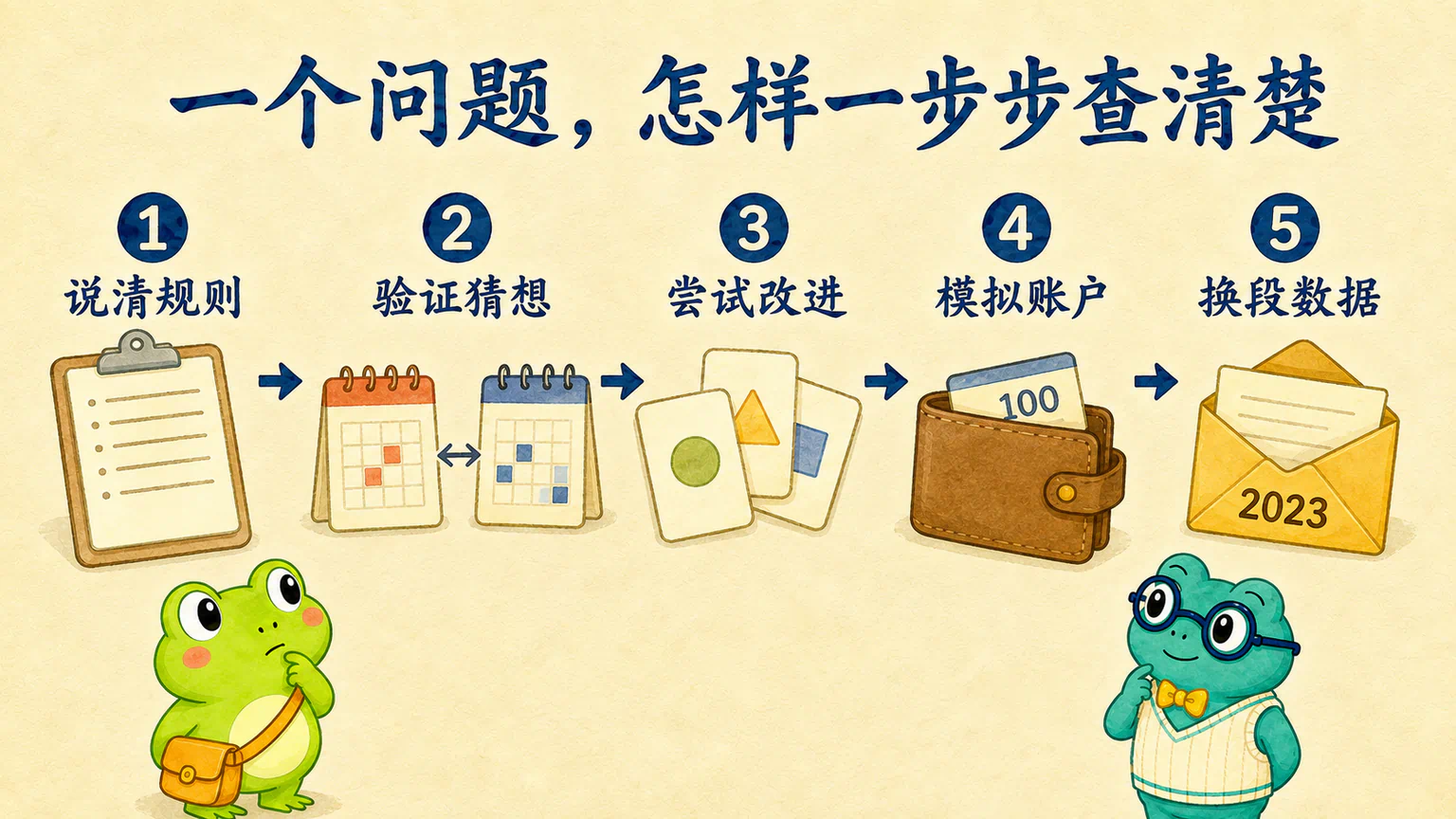 从说清规则、验证猜想、尝试改进,到模拟账户和换段数据的五步研究旅程