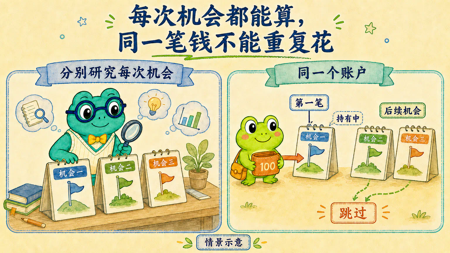 事件研究把重叠机会分别计算;同一个账户只有一笔资金,持有第一笔交易时不能重复使用这笔钱。